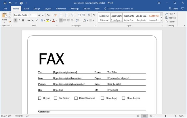 Microsoft Office ucretsiz fax gonderme