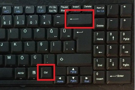 Ctrl + Backspace