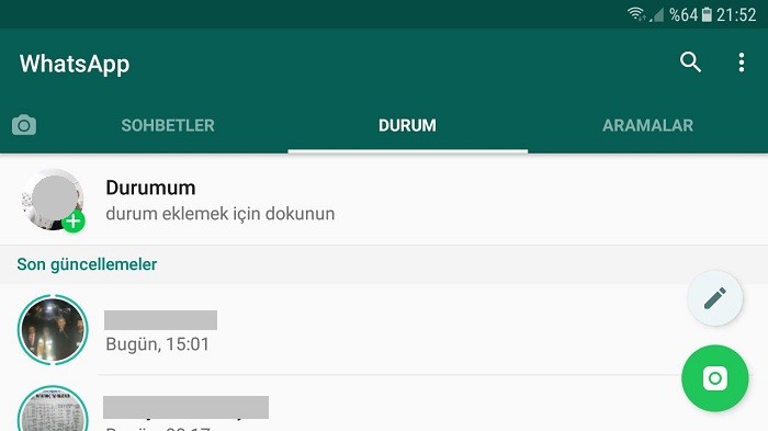 WhatsApp hikayeleri indirme