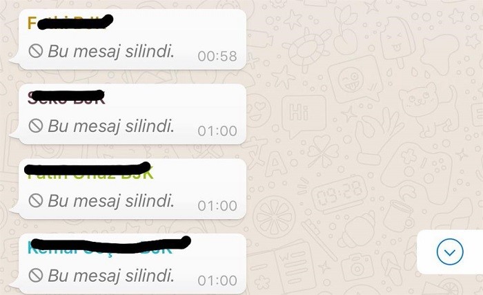 Whatsapp gonderilip silinen mesajlari okuma