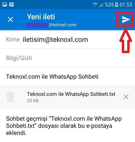 Whatsapp sohbet e-posta ile gonderme-4