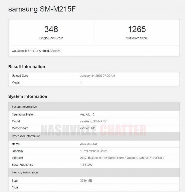 galaxy m21 notebookcheck